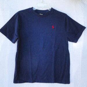 2 for $15 Polo Ralph Lauren Boys Navy Blue Pony Crewneck T Shirt Large 14 - 16